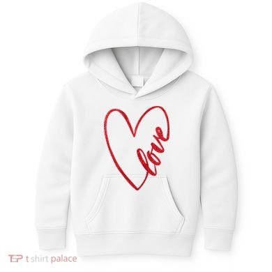 Love Romantic Heart Kids Hoodie
