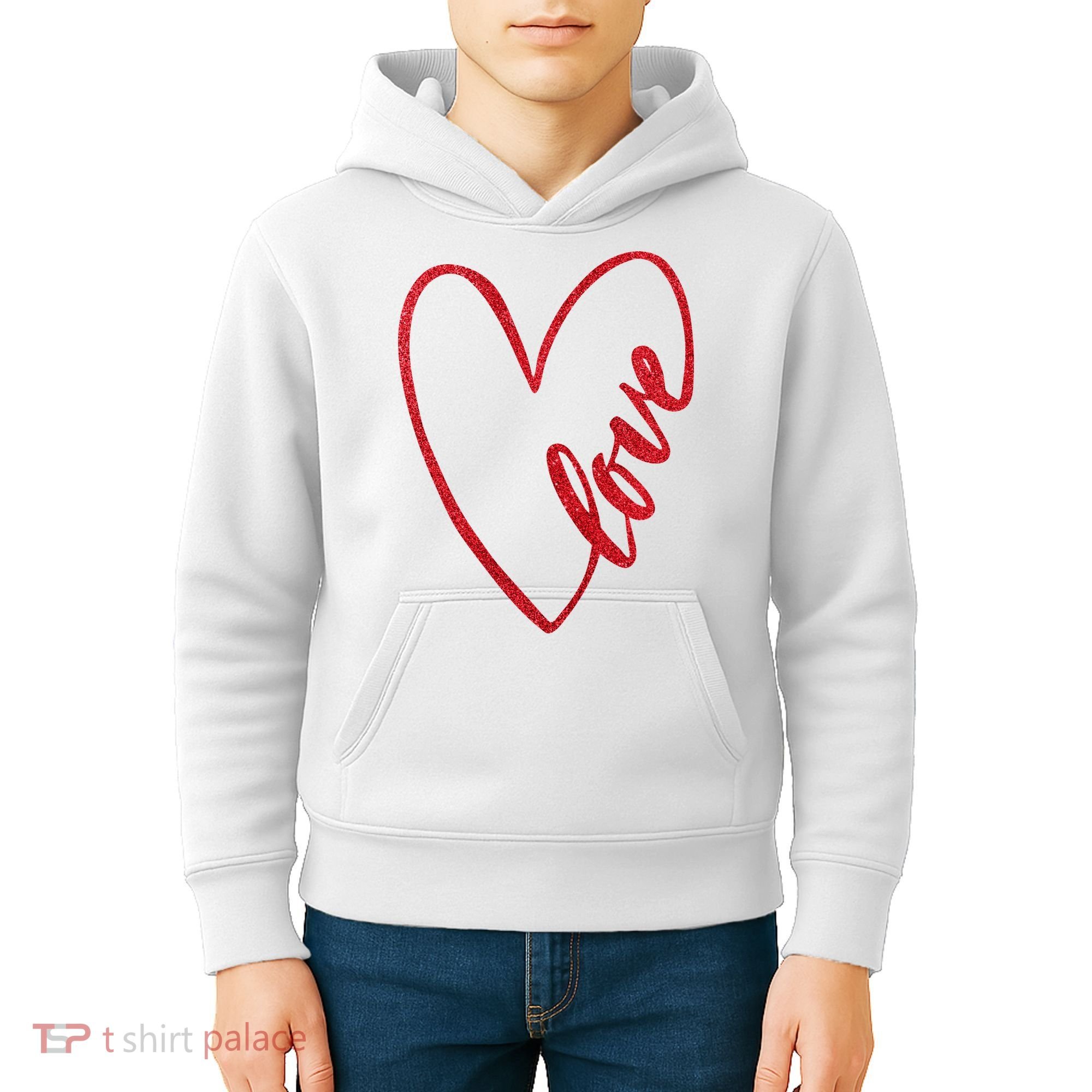 Love Romantic Heart Kids Hoodie