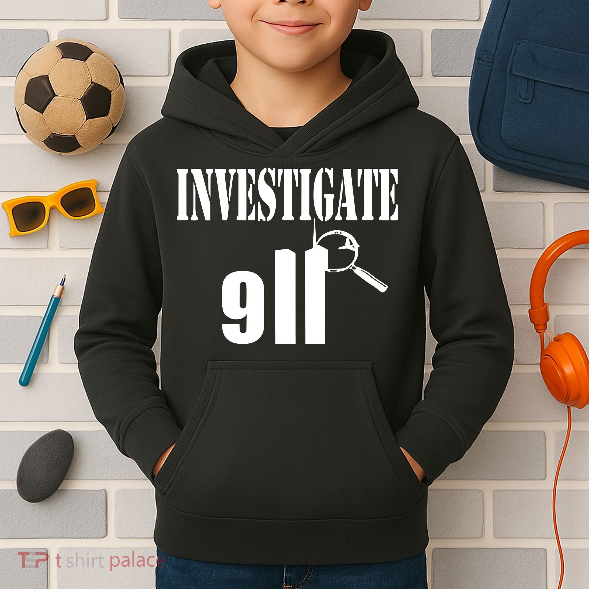 Luke Rudkowski Investigate 911 Kids Hoodie