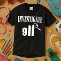 Luke Rudkowski Investigate 911 Kids T-Shirt thumb 3