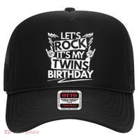 Lets Rock Its My Twins Birthdaytwin Dad And Twin Mom Funny Gift Hat thumb 0