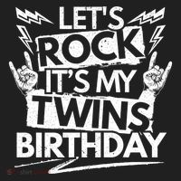 Lets Rock Its My Twins Birthdaytwin Dad And Twin Mom Funny Gift Hat thumb 2
