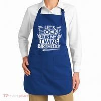 Lets Rock Its My Twins Birthdaytwin Dad And Twin Mom Funny Gift Apron thumb 2