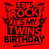 Lets Rock Its My Twins Birthdaytwin Dad And Twin Mom Funny Gift Santa Hat thumb 1