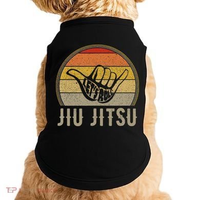 LetS Roll Jiu Jitsu Hand Vintage Sunset Doggie Tank