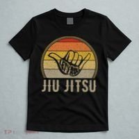LetS Roll Jiu Jitsu Hand Vintage Sunset T-Shirt thumb 5