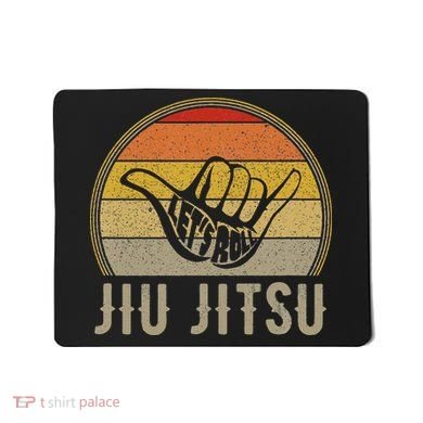 LetS Roll Jiu Jitsu Hand Vintage Sunset Mousepad