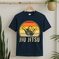 Let's Roll Jiu Jitsu Hand Vintage Sunset Funny Martial Arts T-Shirt thumb 2