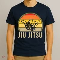 Let's Roll Jiu Jitsu Hand Vintage Sunset Funny Martial Arts T-Shirt thumb 3