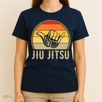 Let's Roll Jiu Jitsu Hand Vintage Sunset Funny Martial Arts T-Shirt thumb 4