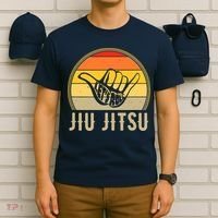 Let's Roll Jiu Jitsu Hand Vintage Sunset Funny Martial Arts T-Shirt thumb 6