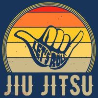 Let's Roll Jiu Jitsu Hand Vintage Sunset Funny Martial Arts T-Shirt thumb 7