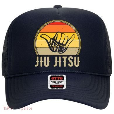 Let's Roll Jiu Jitsu Hand Vintage Sunset Funny Martial Arts Hat