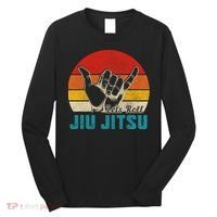 Let's Roll Jiu Jitsu MMA Retro Sunset Funny BJJ Fighter Long Sleeve Shirt thumb 0
