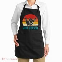 Let's Roll Jiu Jitsu MMA Retro Sunset Funny BJJ Fighter Apron thumb 2