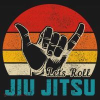 Let's Roll Jiu Jitsu MMA Retro Sunset Funny BJJ Fighter Women's Hoodie thumb 2