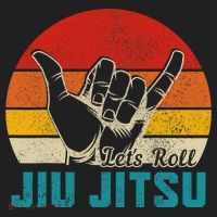 Let's Roll Jiu Jitsu MMA Retro Sunset Funny BJJ Fighter Tumbler thumb 3