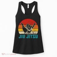 Let's Roll Jiu Jitsu MMA Retro Sunset Funny BJJ Fighter Women's Tank Top thumb 0