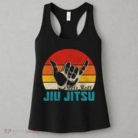 Let's Roll Jiu Jitsu MMA Retro Sunset Funny BJJ Fighter Women's Tank Top thumb 3