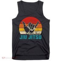 Let's Roll Jiu Jitsu MMA Retro Sunset Funny BJJ Fighter Tank Top thumb 0
