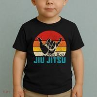 Let's Roll Jiu Jitsu MMA Retro Sunset Funny BJJ Fighter Toddler T-Shirt thumb 2