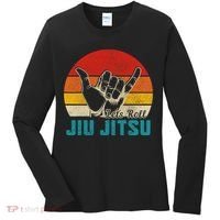 Let's Roll Jiu Jitsu MMA Retro Sunset Funny BJJ Fighter Women's Long Sleeve Shirt thumb 0