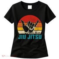 Let's Roll Jiu Jitsu MMA Retro Sunset Funny BJJ Fighter Women's T-Shirt thumb 0