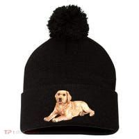 Labrador Retriever Pom Pom 12in Knit Beanie thumb 0