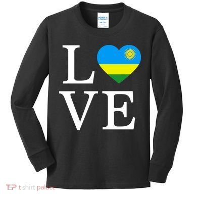 Love Rwanda Kids Long Sleeve Shirt