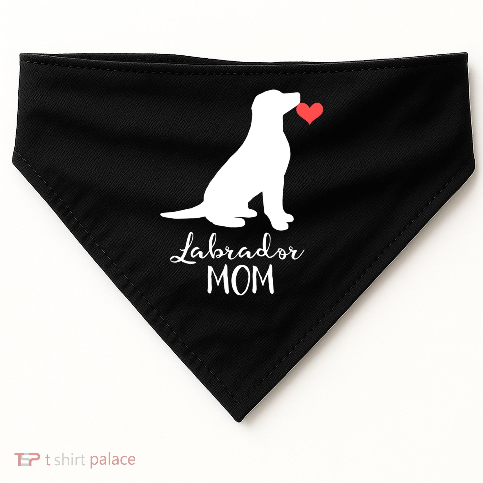 Labrador Retriever Mom Dog Silhouette Gift USA-Made Doggie Bandana