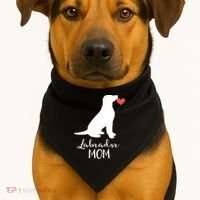 Labrador Retriever Mom Dog Silhouette Gift USA-Made Doggie Bandana thumb 1