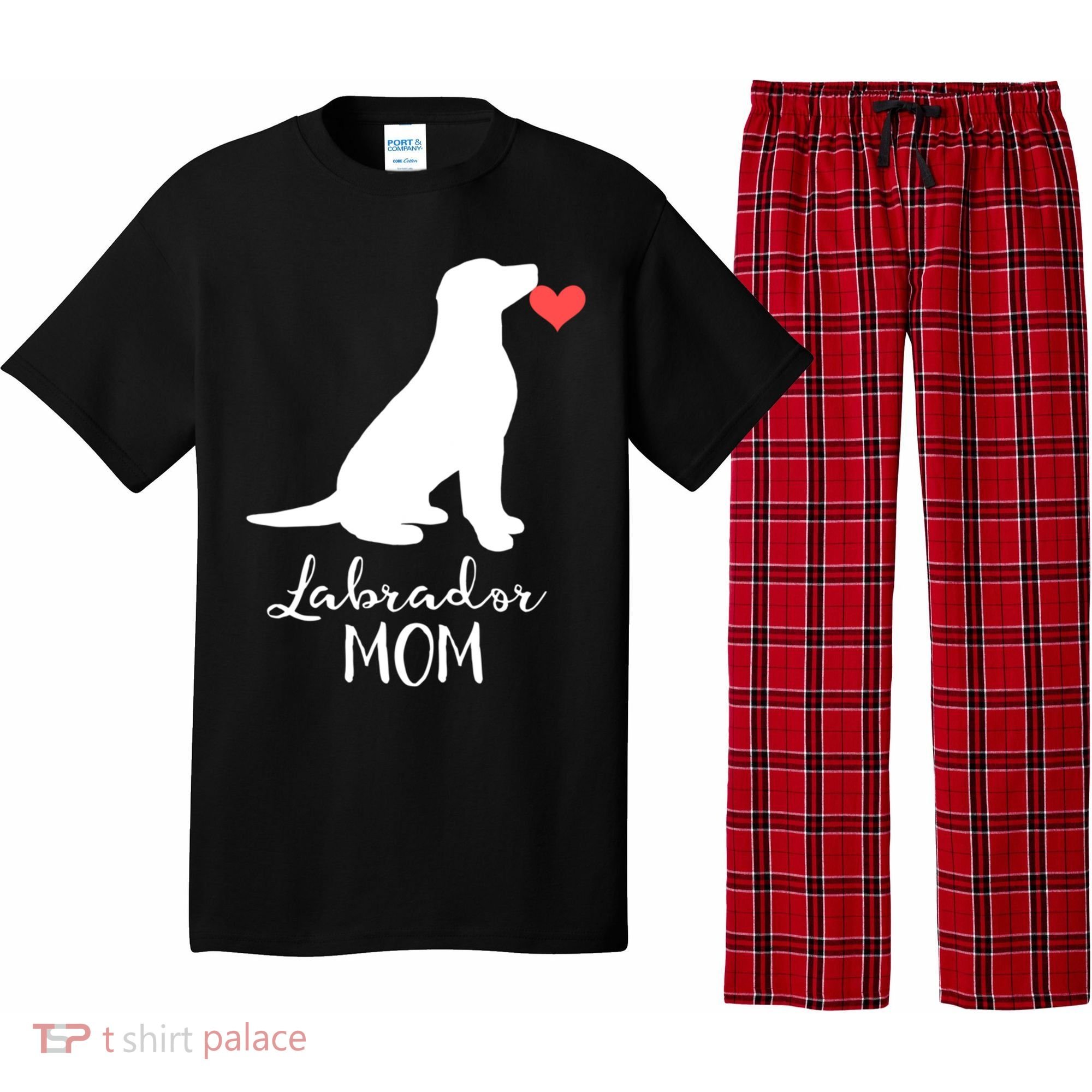 Labrador Retriever Mom Dog Silhouette Gift Pajama Set