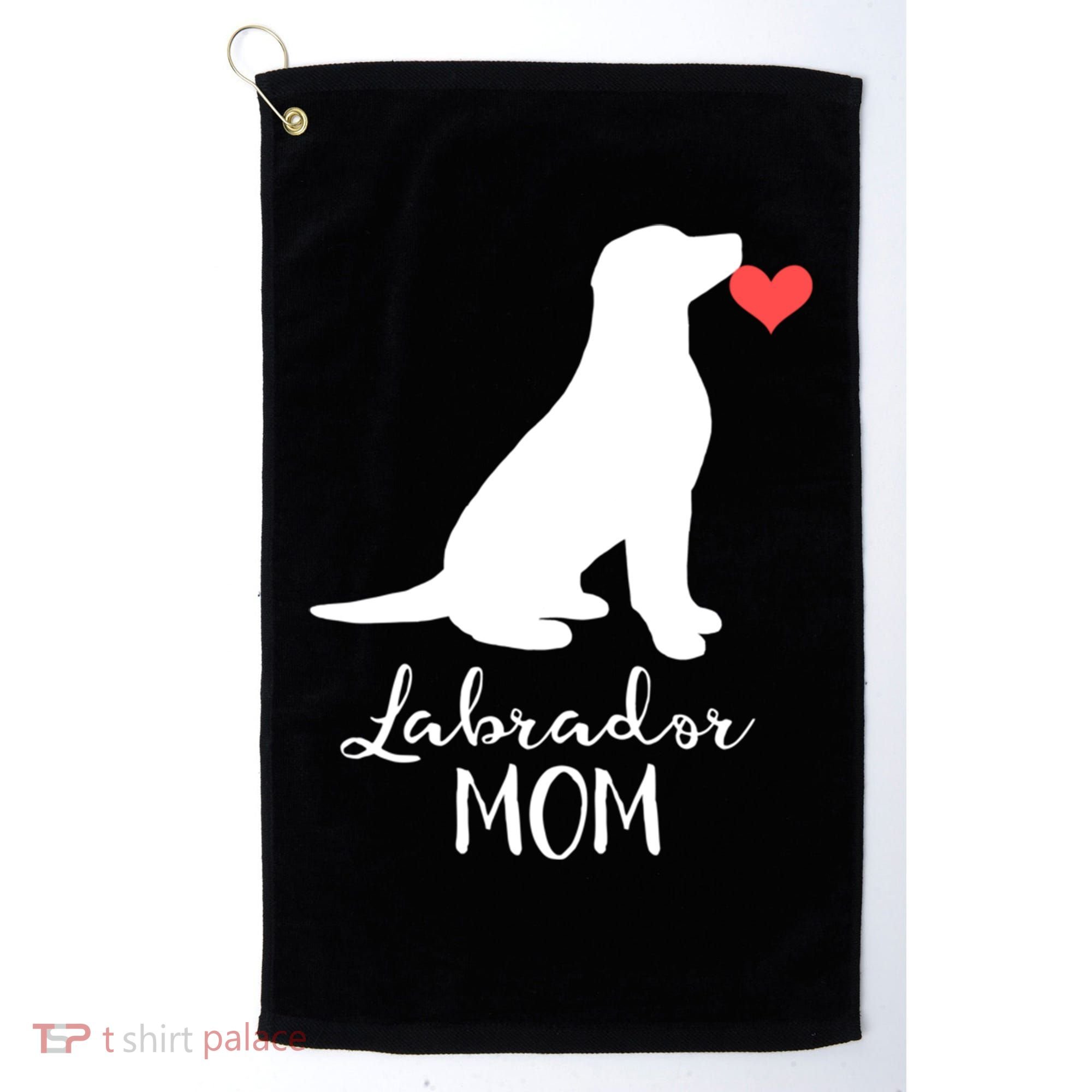 Labrador Retriever Mom Dog Silhouette Gift Golf Towel
