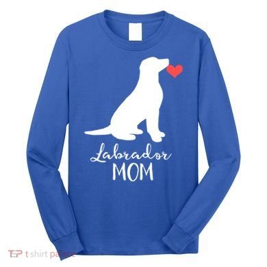 Labrador Retriever Mom Dog Silhouette Gift Long Sleeve Shirt