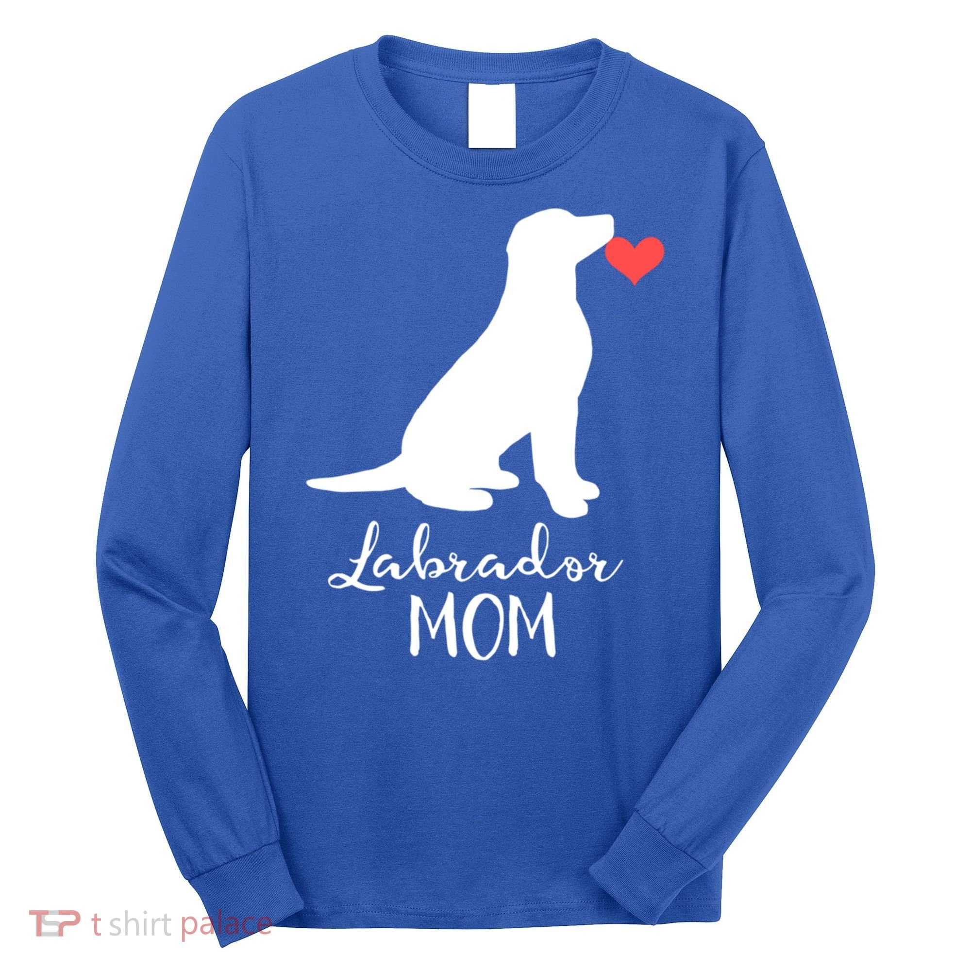 Labrador Retriever Mom Dog Silhouette Gift Long Sleeve Shirt