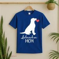 Labrador Retriever Mom Dog Silhouette Gift T-Shirt thumb 2