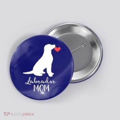 Labrador Retriever Mom Dog Silhouette Gift Button