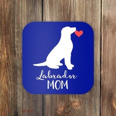 Labrador Retriever Mom Dog Silhouette Gift Coaster