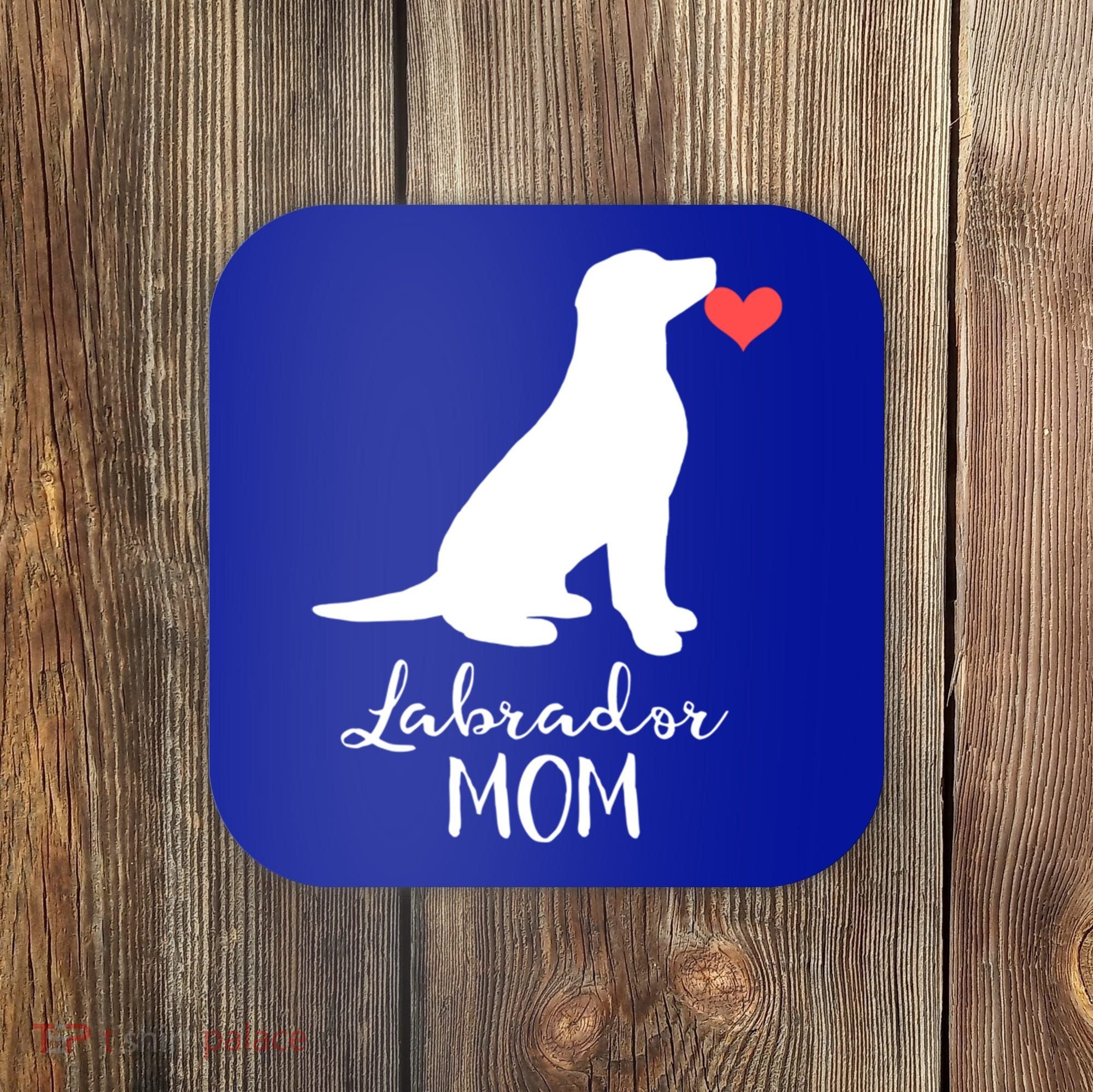 Labrador Retriever Mom Dog Silhouette Gift Coaster