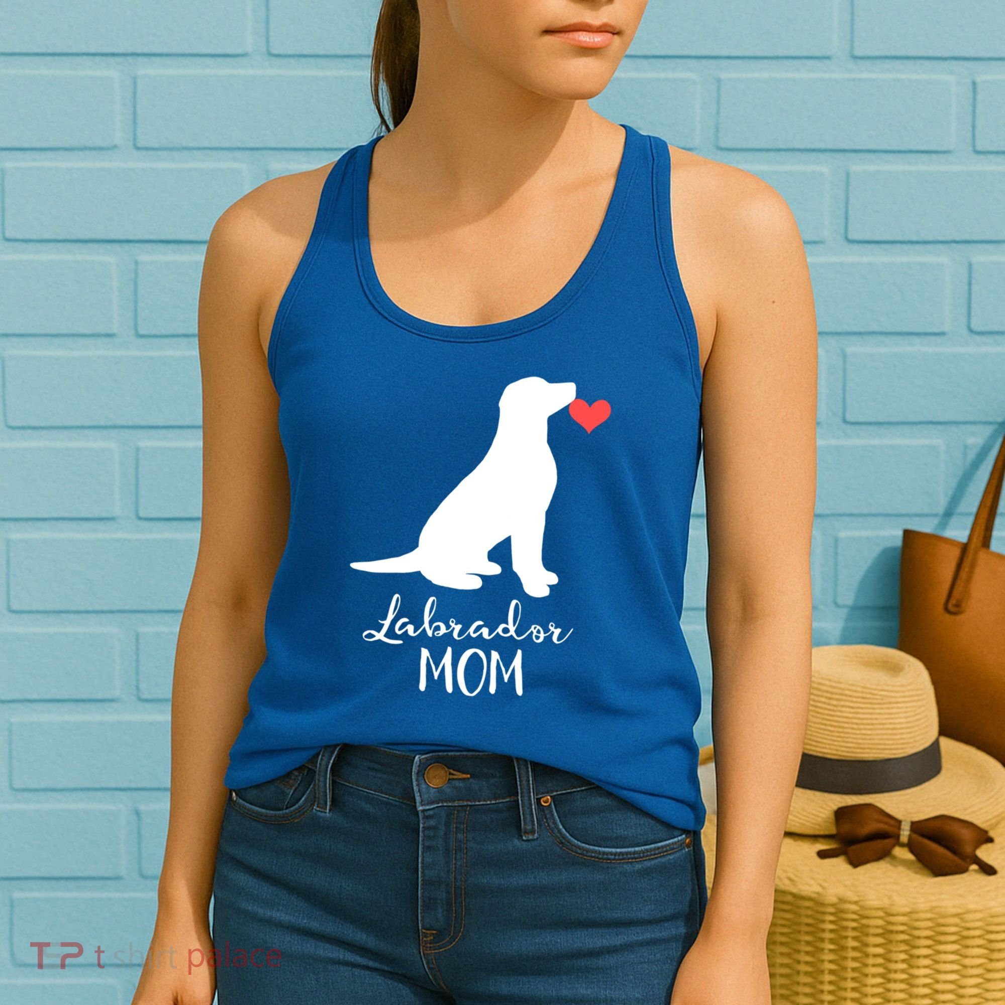 Labrador Retriever Mom Dog Silhouette Gift Women's Tank Top