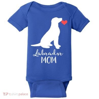 Labrador Retriever Mom Dog Silhouette Gift Baby Bodysuit