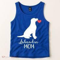Labrador Retriever Mom Dog Silhouette Gift Tank Top thumb 2
