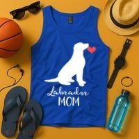 Labrador Retriever Mom Dog Silhouette Gift Tank Top thumb 4