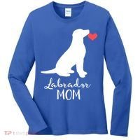 Labrador Retriever Mom Dog Silhouette Gift Women's Long Sleeve Shirt thumb 0