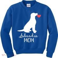 Labrador Retriever Mom Dog Silhouette Gift Kids Sweatshirt thumb 0