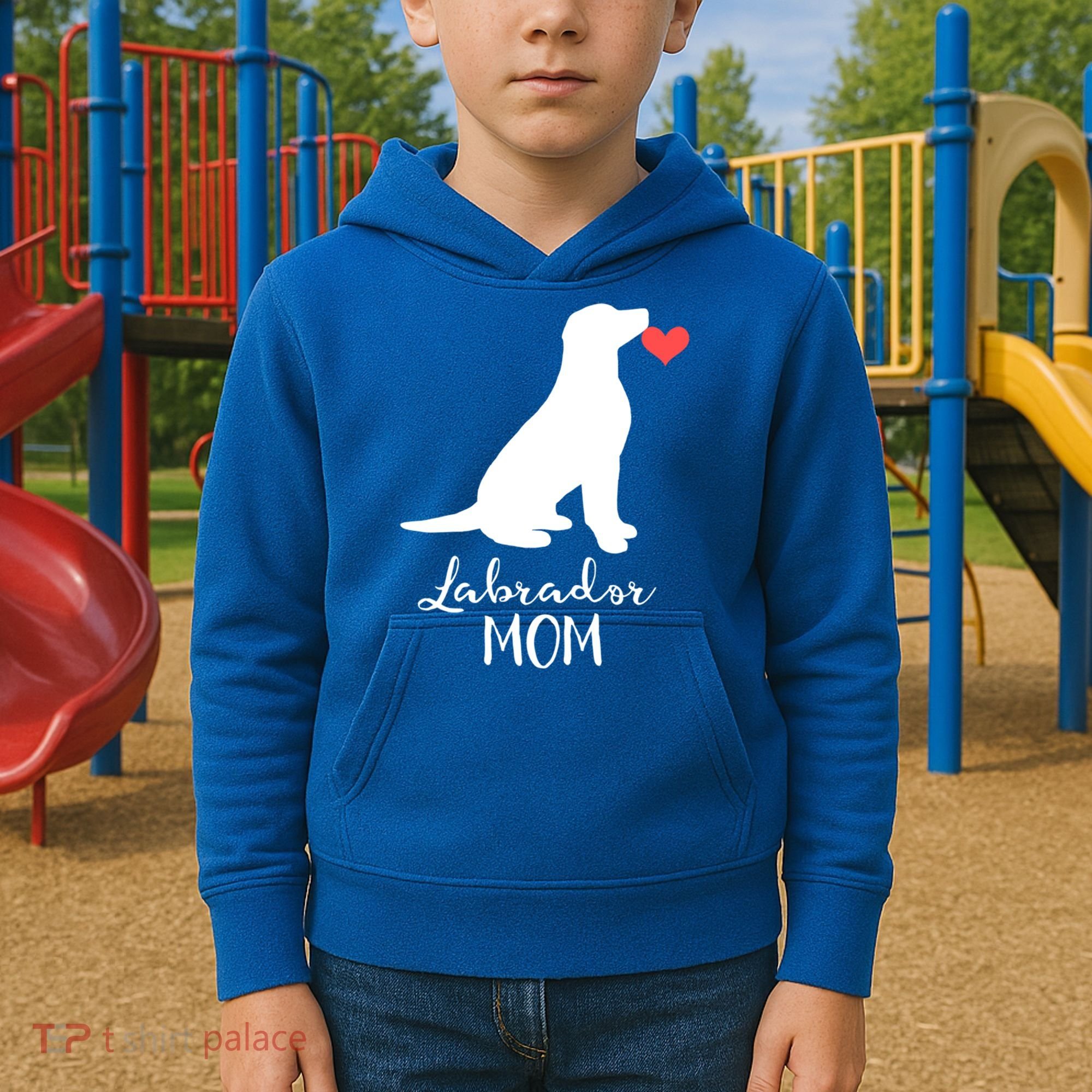 Labrador Retriever Mom Dog Silhouette Gift Kids Hoodie