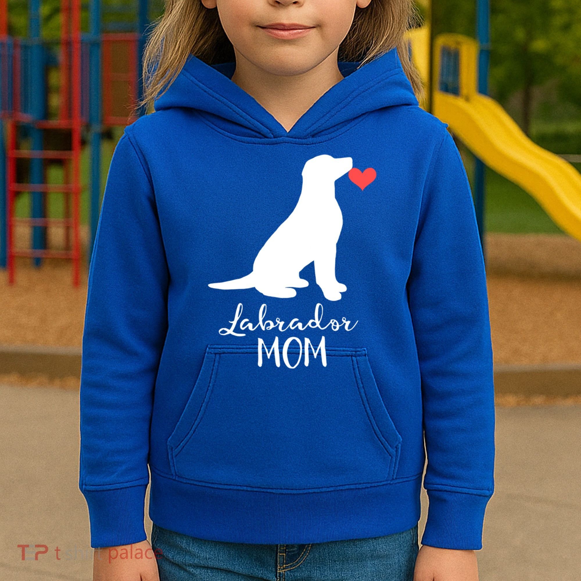 Labrador Retriever Mom Dog Silhouette Gift Kids Hoodie