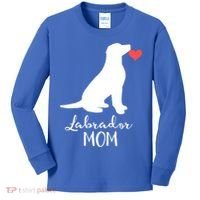 Labrador Retriever Mom Dog Silhouette Gift Kids Long Sleeve Shirt thumb 0