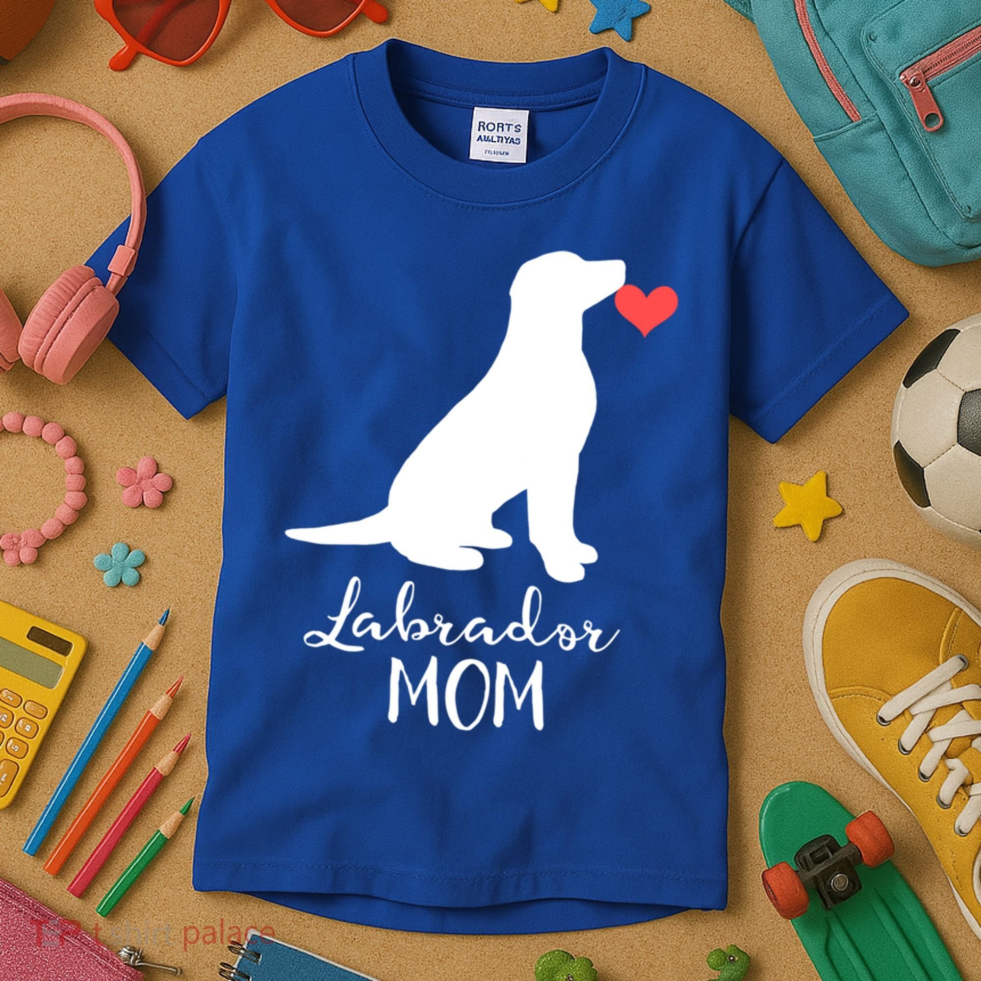 Labrador Retriever Mom Dog Silhouette Gift Kids T-Shirt