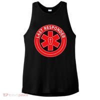 Last Responder Mortician Embalmer Funeral Director Ladies PosiCharge Tri-Blend Wicking Tank thumb 0